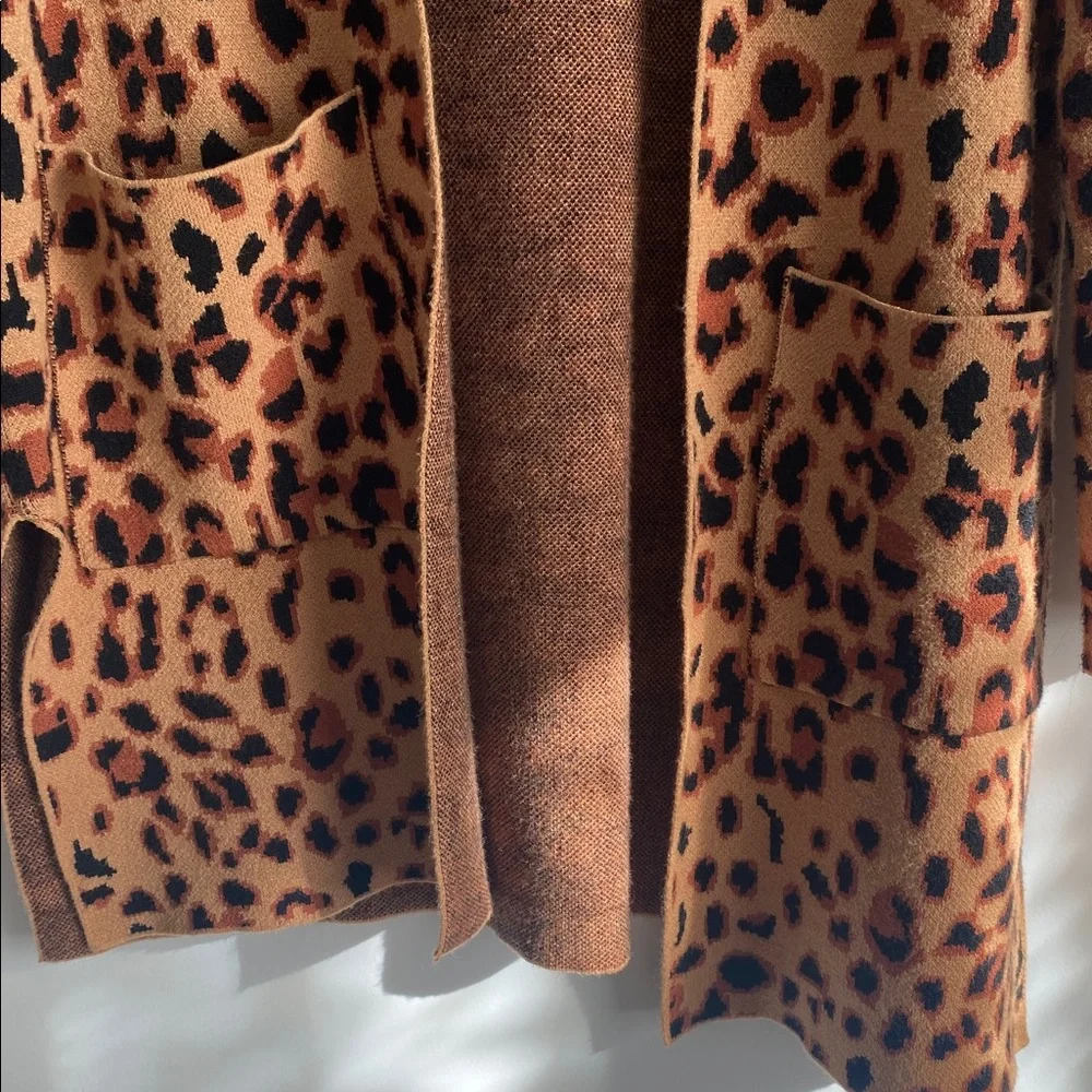 Rachel Zoe Animal Print Cardigan Sweater